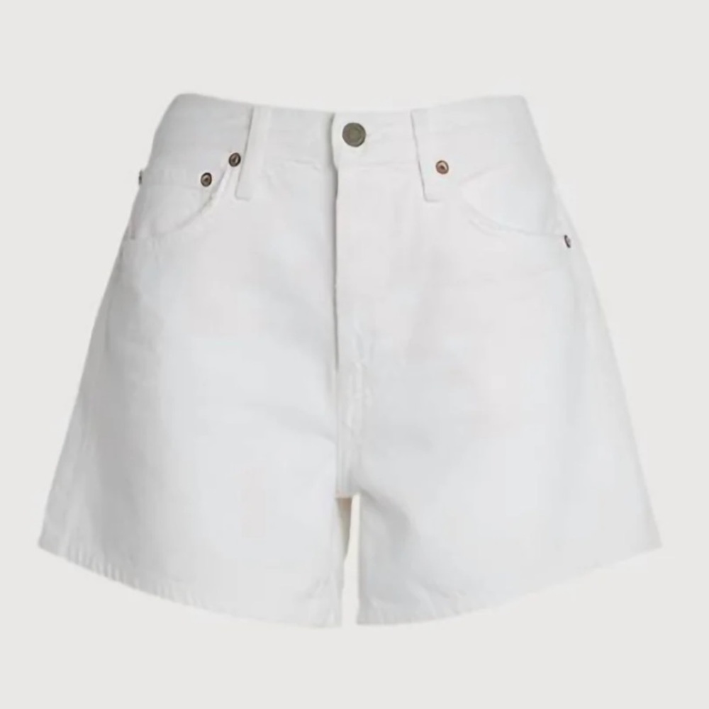 Agolde White High-Rise Jean Shorts
